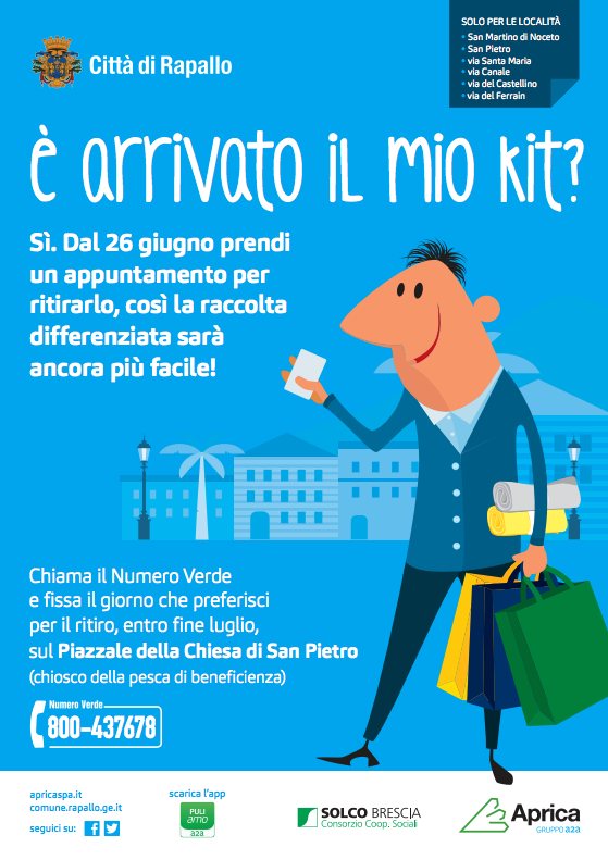 Locandina distribuzione kit frazioni